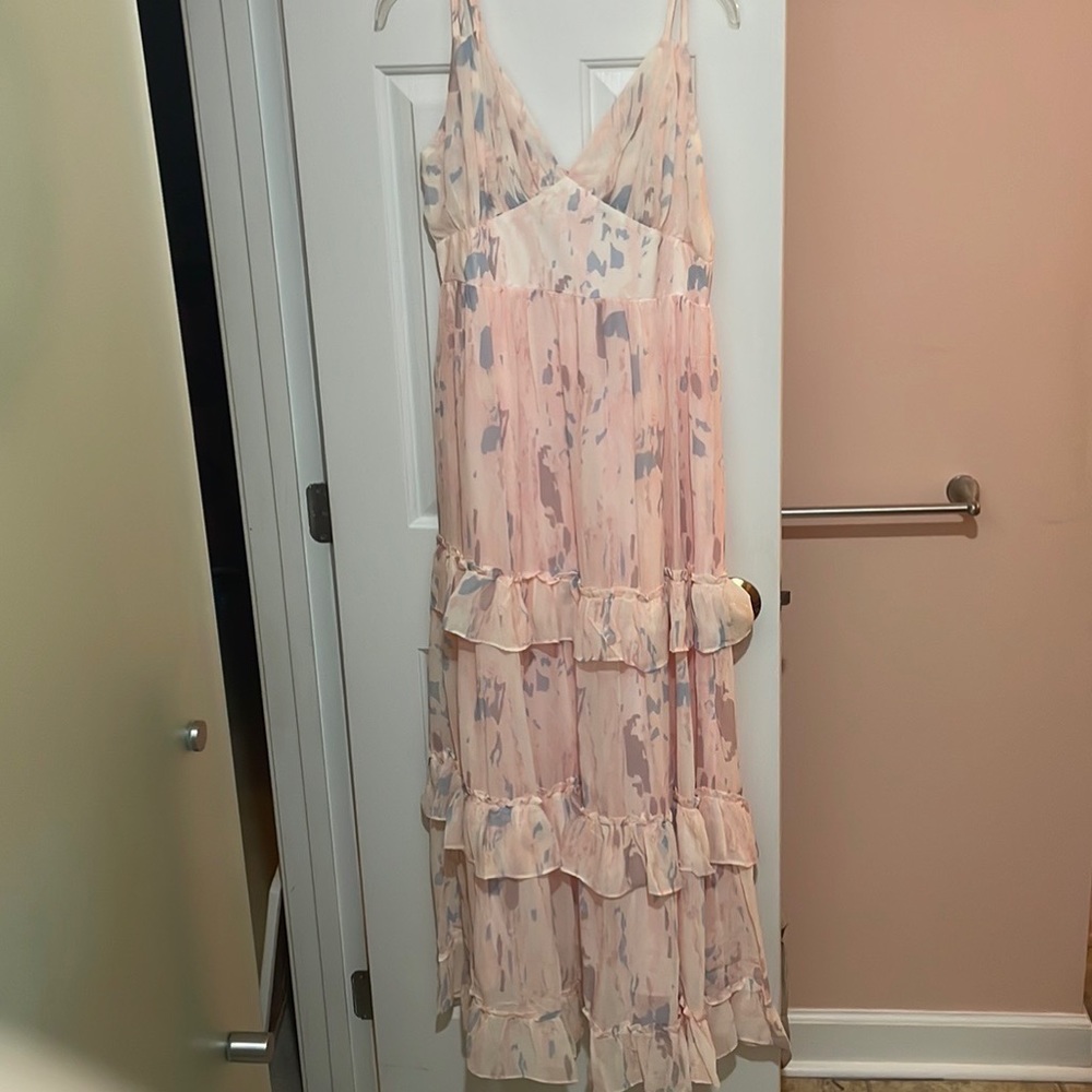 Ambition Sleeveless V-Neck Tiered Ruffle Maxi Dress-Various Sizes NWT